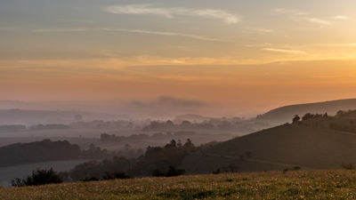 Dawn Breaking over the Cranborne Chase